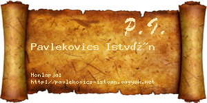 Pavlekovics István névjegykártya
